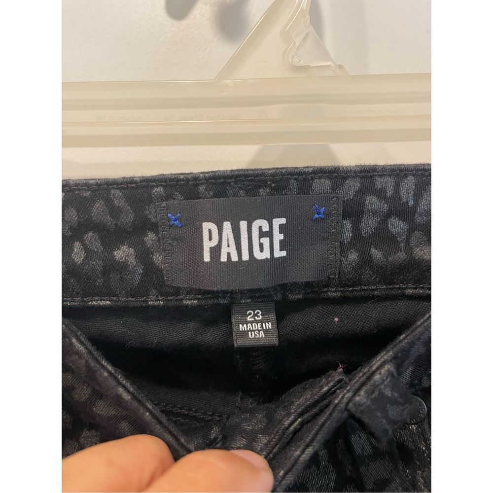 Paige Jacqueline Straight Legs Black Leopard Print - Picture 6 of 10